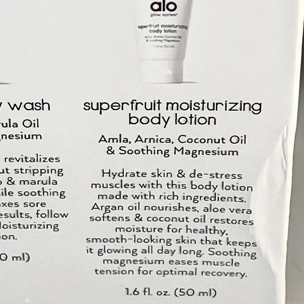 Alo Yoga Bestseller Body Duo Mega-C Body Wash Superfruit Body Lotion Travel 2x 1